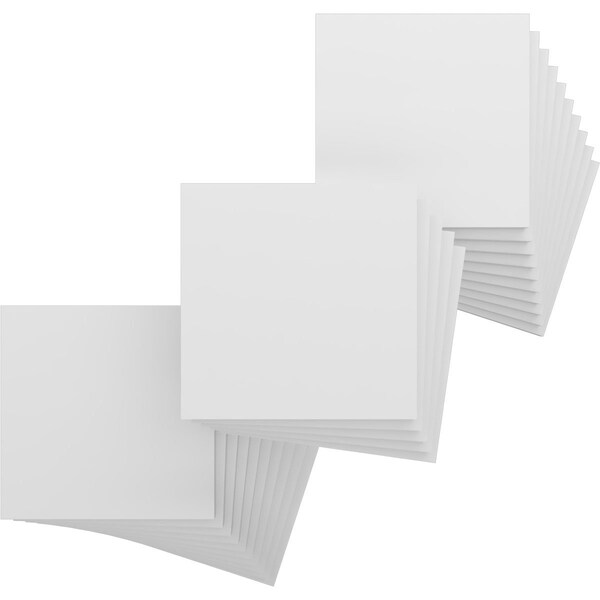 Ekena Millwork 11 3/4W x 11 3/4H x 3/4T PVC Hobby Boards, Unfinished, 25PK HBP12X12X750DUN - main